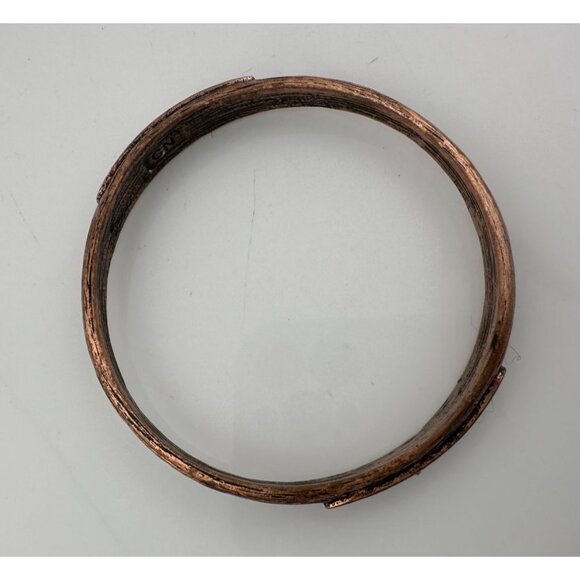 Women's Rhinestone Copper Bangle Bracelet - Picture 5 of 16